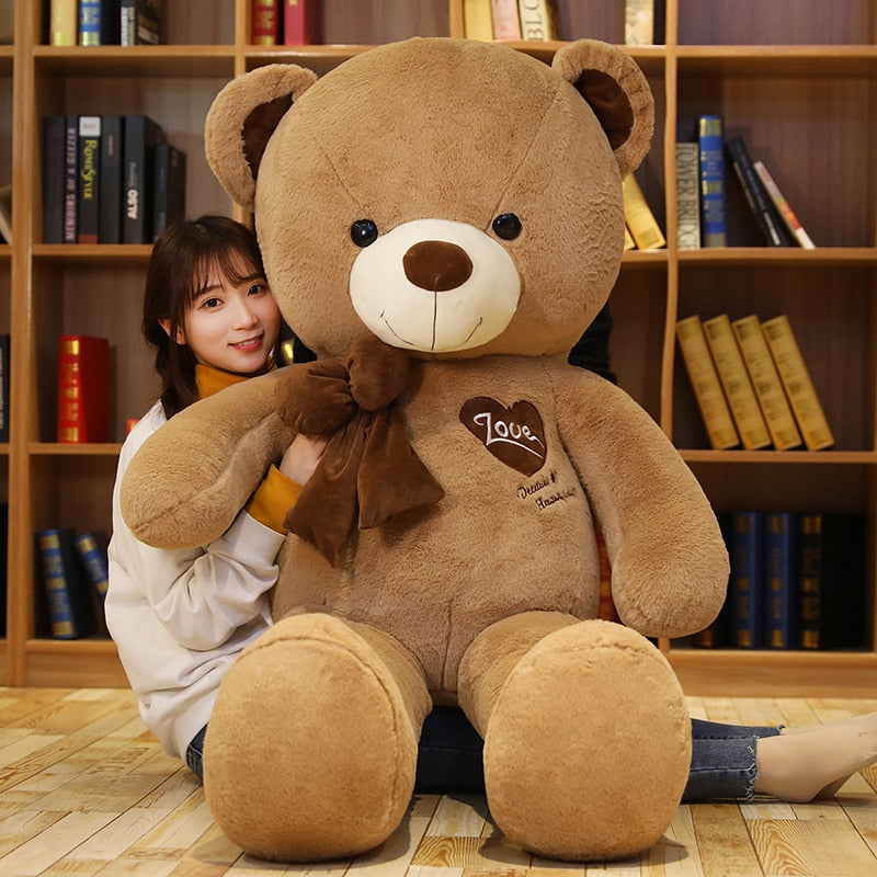 Giant　Bear　Teddy　Plush　Bow　Gift　Birthday　Tie　MsHormony　Toys　Doll　Lovely　With
