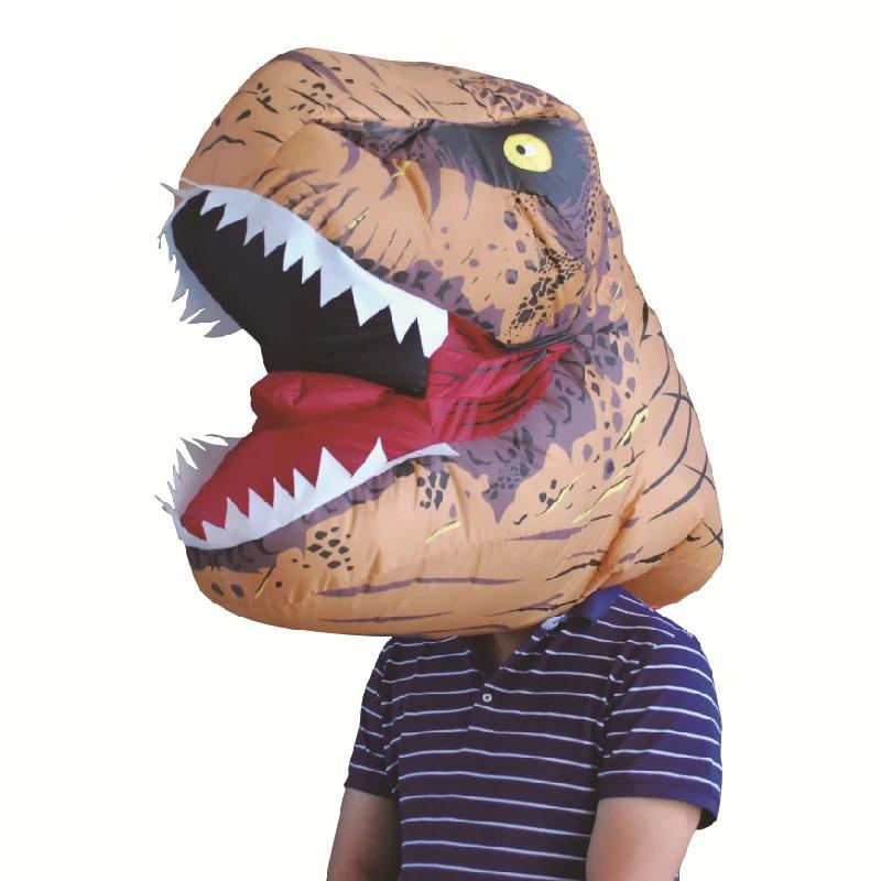 T-Rex Dinosaur Head Inflatable Costume Hood For Adult