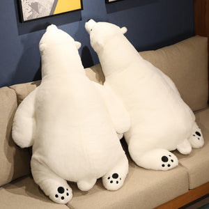 Cute Giant White Polar Bear Large Size 110cm Stuffed Plush Doll Pillow