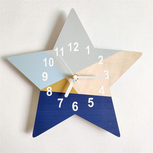 Nordic Geometry Star Shape Basswood Wall Clock