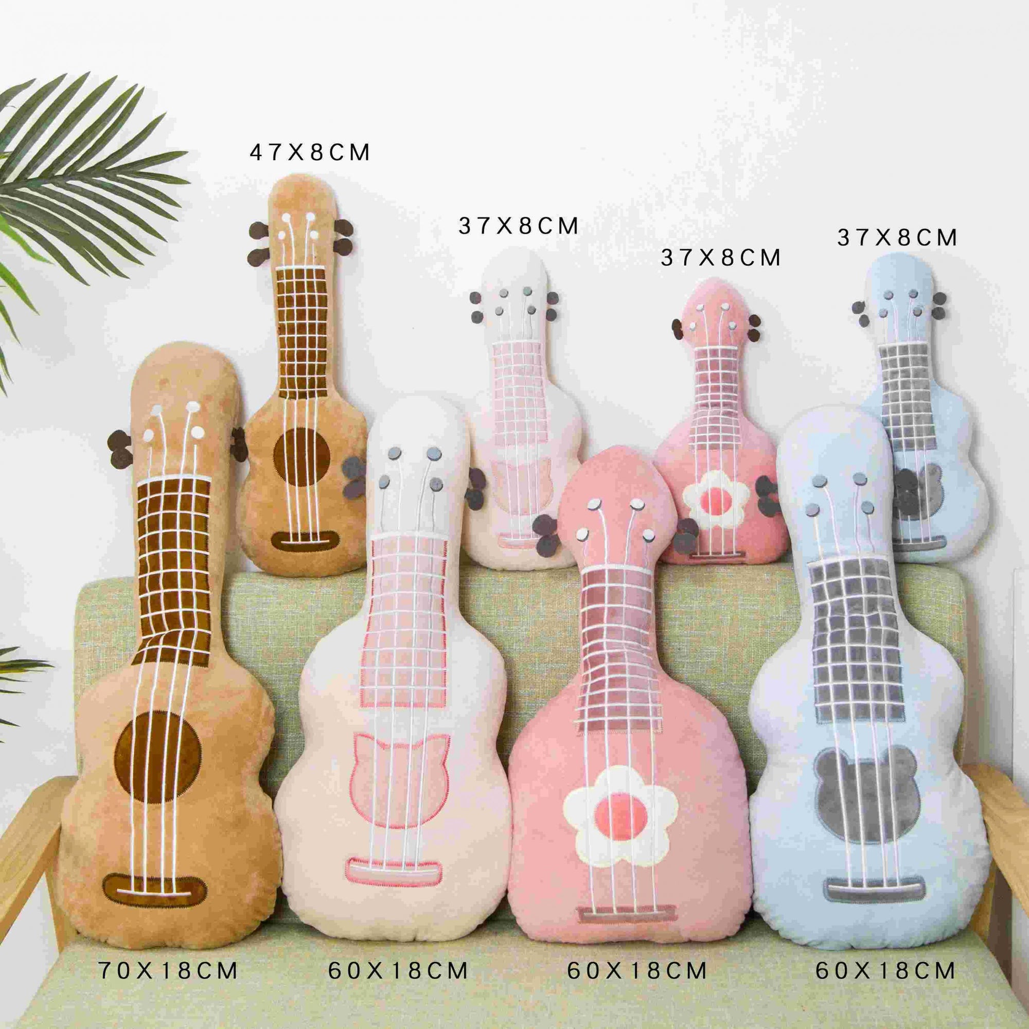 Cute 3D Guitar Plush Toy Soft Pillow Home Decor Pillows Gift