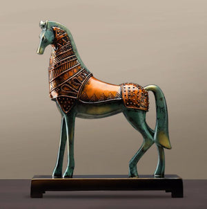 Trotting Horse Resin Statue Sculpture Home Office