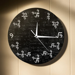 Mystery of Number Nine Math Wall Clock