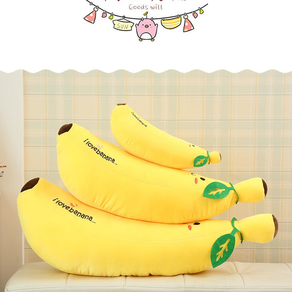 Banana Plush Pillow, A Bunch of Bananas Plush Stuffed Toy, Food Plushie  Banana Hugging Pillow, Gift for Birthday, Valentine, Christmas (Yellow,19.7