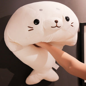 Cute Lying White Seal Plush Soft Plush Stuffed Doll Pillow Home Decor Gift