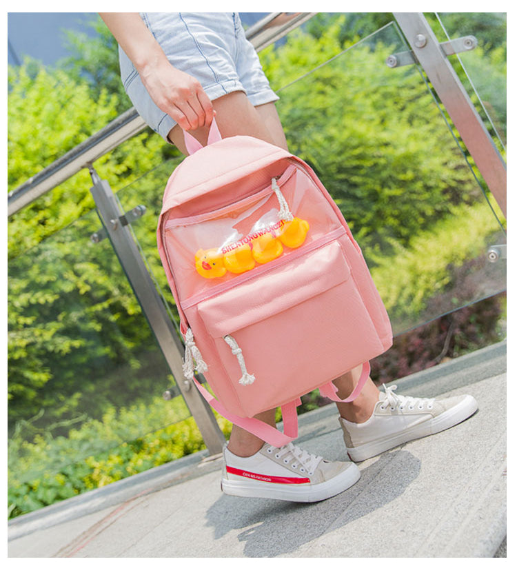 Cute Rubber Ducks Toy Transparent School Bag Backpack – MsHormony