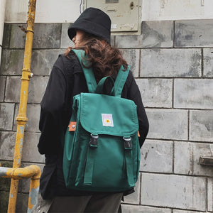 Two-Tone Street Style Backpack Waterproof Large Capacity Nylon College Schook Backpack
