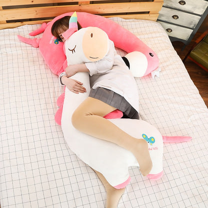 Giant Unicorn Dinosaur Flamingo Toy Stuffed Doll Pillows Gift