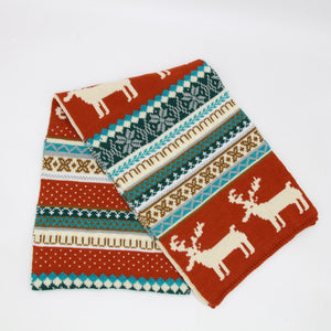 Classic Ugly CHristmas Reindee Warm Unisex Knitted Shawls Scarf