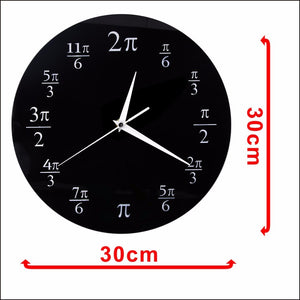 Pi Mathematical 3.14 Acrylic Black Wall Clock