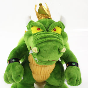 Green King Dragon Gold Crown Monster 12 Inch Plush Toys Stuffed Doll