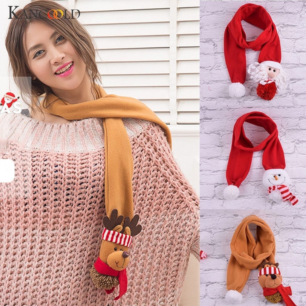 Funny Christmas Santa Claus Neck Wool Unisex Scarf Shawl Scarf