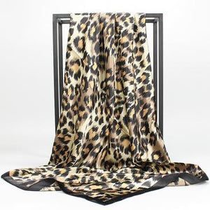 Luxury Foulard Satin Scarfs Large Size Square 90 cm Scarves