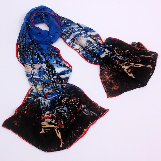 Scarves & Shawls - Luxury Oil Painting Silk Scarves