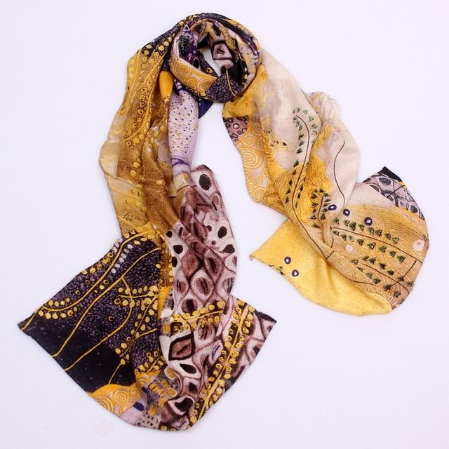 Scarves & Shawls - Luxury Oil Painting Silk Scarves