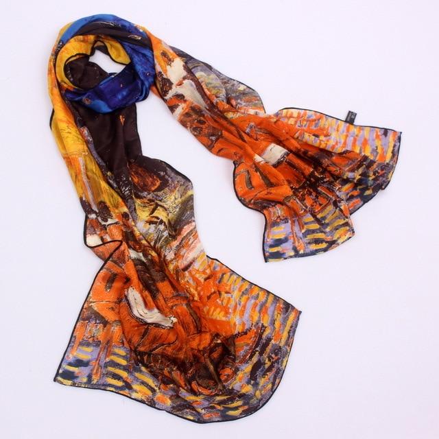 Scarves & Shawls - Luxury Oil Painting Silk Scarves