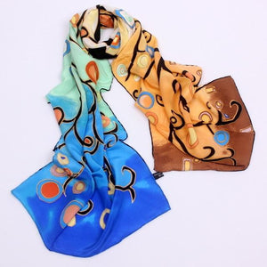 Scarves & Shawls - Luxury Oil Painting Silk Scarves
