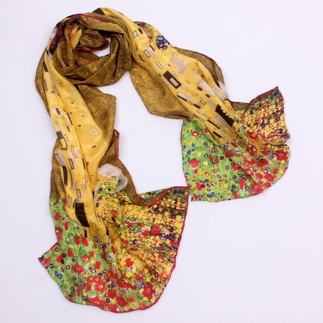 Scarves & Shawls - Luxury Oil Painting Silk Scarves