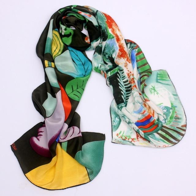 Scarves & Shawls - Luxury Oil Painting Silk Scarves