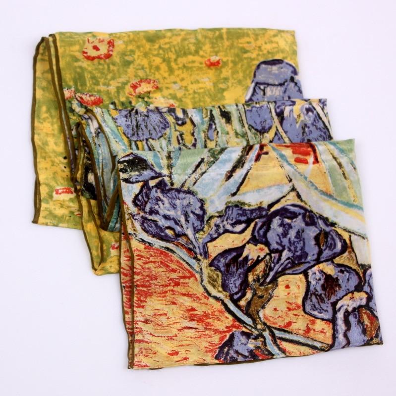 Scarves & Shawls - Luxury Oil Painting Silk Scarves