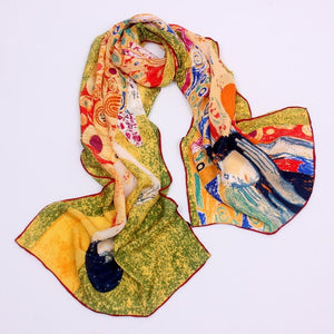 Scarves & Shawls - Luxury Oil Painting Silk Scarves
