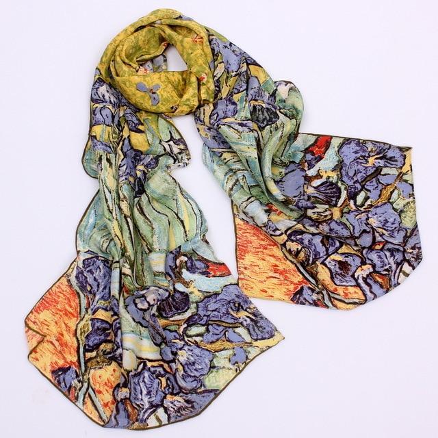 Scarves & Shawls - Luxury Oil Painting Silk Scarves