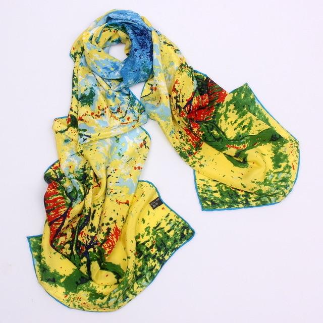 Scarves & Shawls - Luxury Oil Painting Silk Scarves