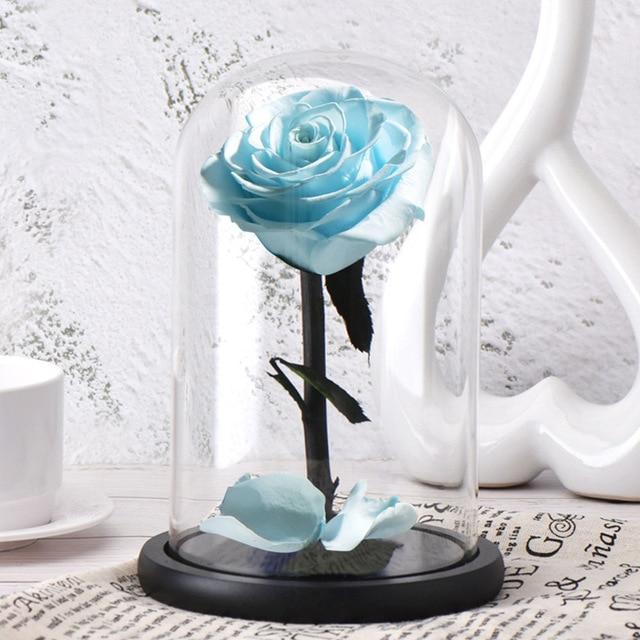 Seasonal & Holiday Decorations - Eternal Roses Flower In A Glass Dome Valentine Christmas Gift