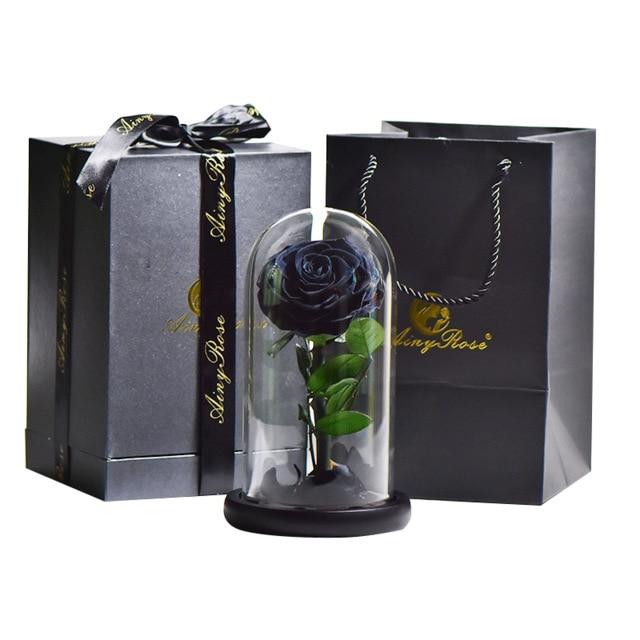 Seasonal & Holiday Decorations - Eternal Roses Flower In A Glass Dome Valentine Christmas Gift