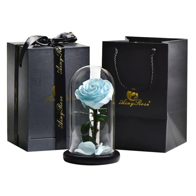 Seasonal & Holiday Decorations - Eternal Roses Flower In A Glass Dome Valentine Christmas Gift