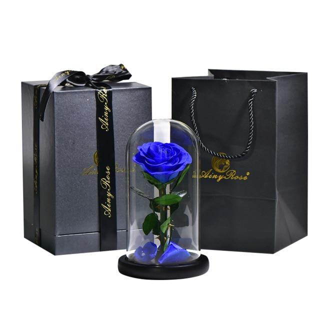 Seasonal & Holiday Decorations - Eternal Roses Flower In A Glass Dome Valentine Christmas Gift