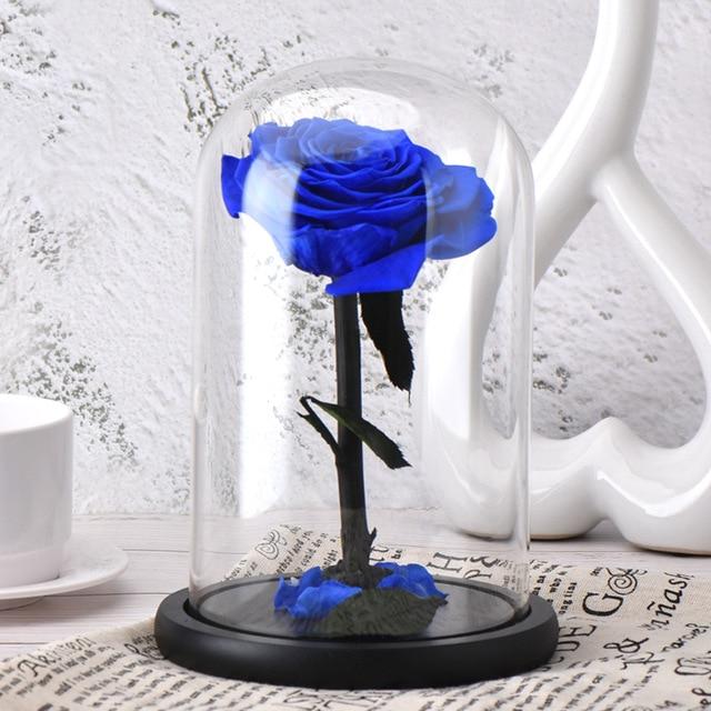 Seasonal & Holiday Decorations - Eternal Roses Flower In A Glass Dome Valentine Christmas Gift