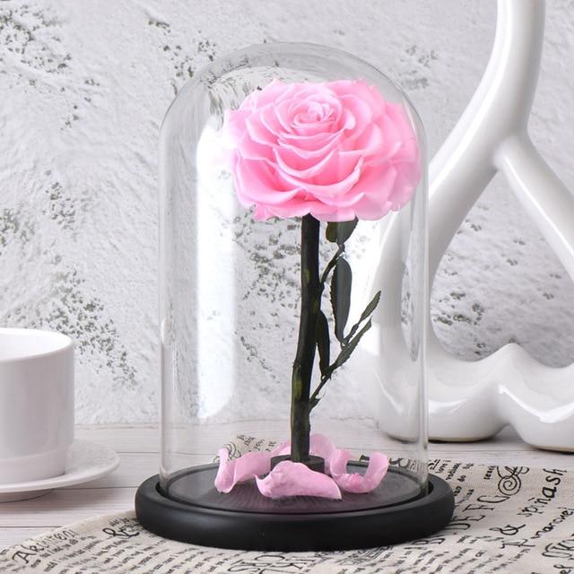 Seasonal & Holiday Decorations - Eternal Roses Flower In A Glass Dome Valentine Christmas Gift
