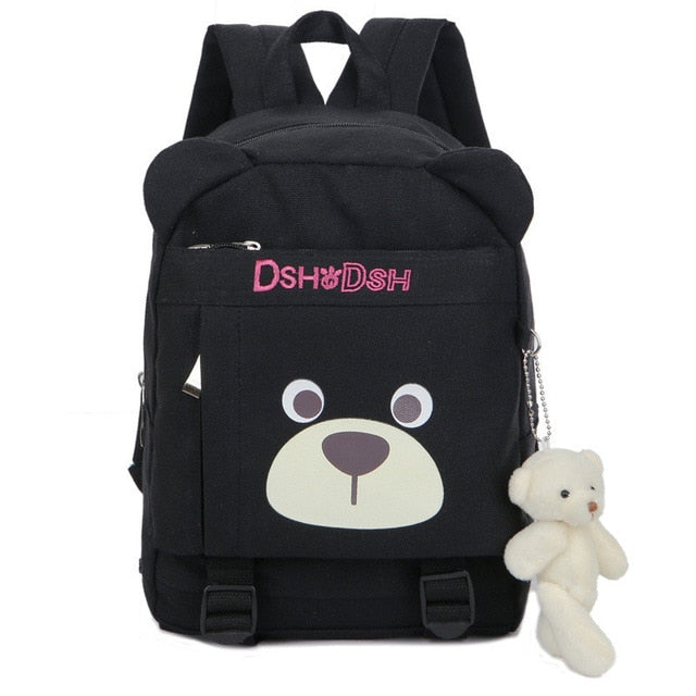 Cute Bear Face with Ears Children School Book Bag School Bag