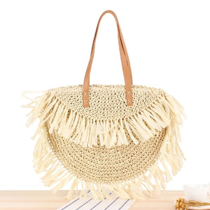 Luxury Tassel Straw Rattan Weave Handbags shoulder Bags