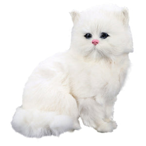 Realistic Persian Cat Plush Stuffed Doll Birthday Gift
