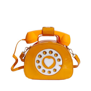 Retro Classic Telephone Shape Purses Handbags Shoulder Bag