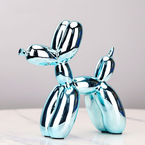 Electroplating Balloon Dog Metallic Style Resin Model Sculpture Figurine