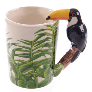 3D Safari Animal Grip Coffee Mug Cup With Bamboo Decal