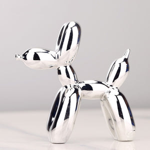 Electroplating Balloon Dog Metallic Style Resin Model Sculpture Figurine