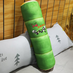 Green Bamboo Leaf Panda Plush Stuffed Long Sleep Pillow Doll Gift