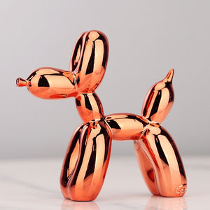 Electroplating Balloon Dog Metallic Style Resin Model Sculpture Figurine