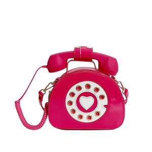 Retro Classic Telephone Shape Purses Handbags Shoulder Bag