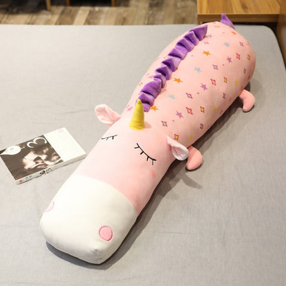 Cartoon Sleeping Animal Long Pillow Soft Plush Stuffed Doll Gift for Kid
