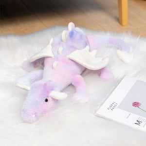 Cute Rainbow Dino Dragon with Wings Stuffed Plush Doll Toys