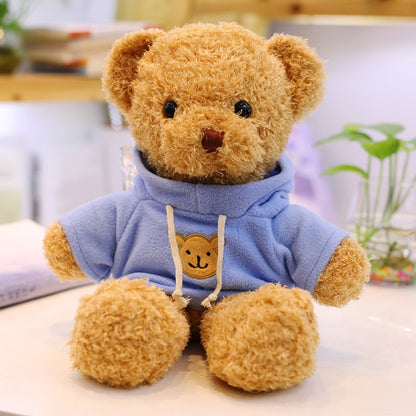 Cute Teddy Bears in Hoodie Jumpuit Stuffed Plush Doll Gift