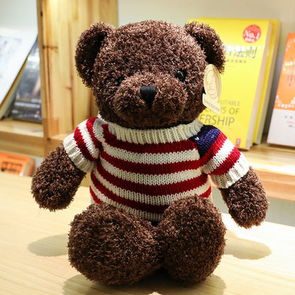 Cute Teddy Bears in Hoodie Jumpuit Stuffed Plush Doll Gift