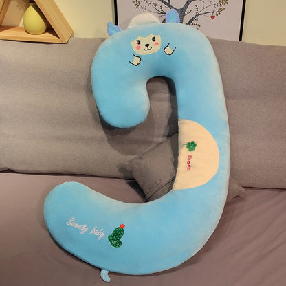 Cute Animal Hook Shape Long Pregnant Pillow Plush Doll Gift