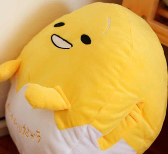 Cute Gudetama Lazy Egg Plush Cushion Pillow Hand Warmer Blanket