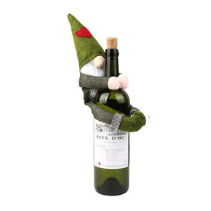 Snowman Santa Claus Elk Felt Wine Bottle Cover Christmas Party Decoration